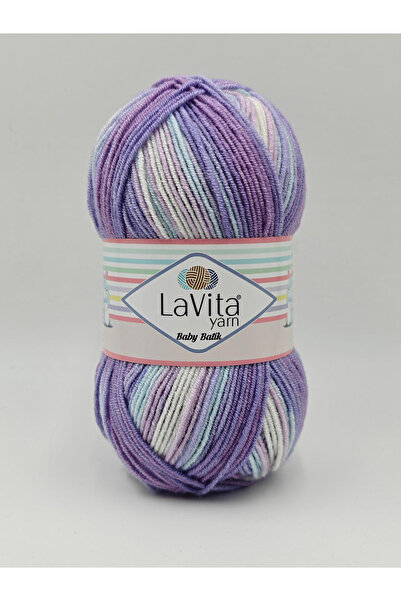 LaVita Yarn Baby Batik Multi-Colored Hand Knitting Yarn 100% Acrylic 100Gr (B...