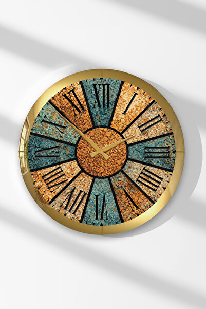 Zevahir Mobilya Dekorasyon Ceas de perete rotund din MDF cu cifre romane, sti...