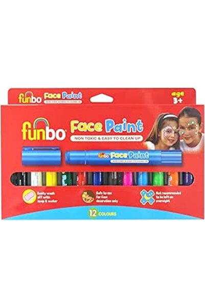 Funbo طلاء للوجه، مجموعة من 12 لونًا