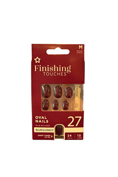 SUPERDRUG Takma Tırnak 27 Parça Bordo M