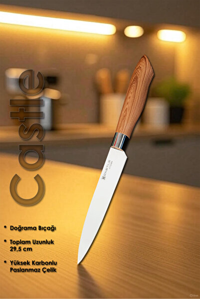 Castle Shine Serisi Doğrama Mutfak Şef Bıçağı Et Ekmek Sebze Salata Şef Bıçak...