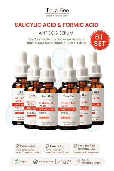 True Bee 6'Lı Karınca Yumurtası Yağı | Tüy Azaltıcı Gözenek Arındırıcı Batık ...