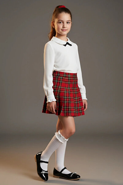 Walkenzo 5102 Pantofi de balerină pentru fete, cu velcro și strasuri, din pie...