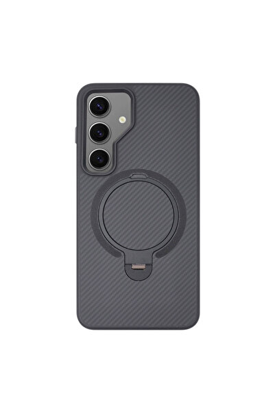 Brabus Samsung S24 MagSafe Özellikli Karbon Fiber Kaplamalı Metal Standlı Ant...