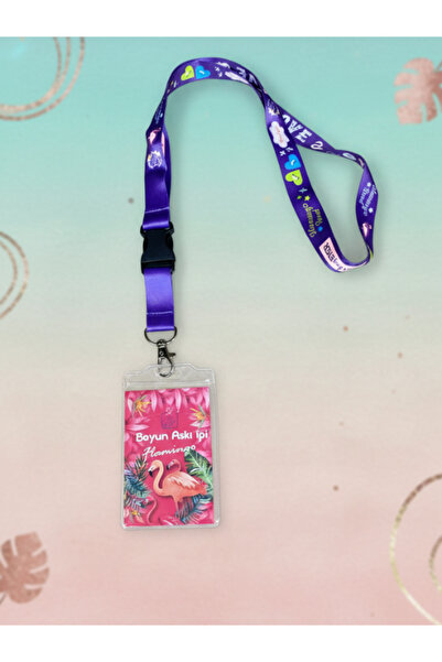GiFi Flamingo Themed Neck Strap Lanyard