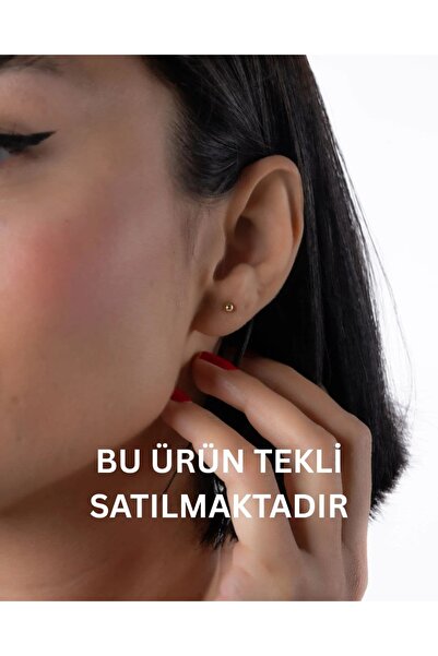 YCL JEWELLERY (TEKLİ) 8 Ayar Altın Top Küpe 3mm
