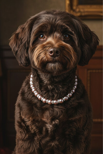 Stoneage Pearl Dog Necklace - Leash - Collar