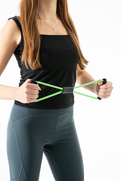 Myortica حزام مقاومة بيلاتس أخضر - حزام رياضي للتمرين واللياقة البدنية، وتقوي...