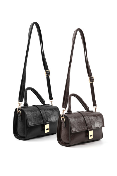 SHAKA Wrinkled Textured Black/Wrinkled Textured Brown Shk308 Set Faux Leather...