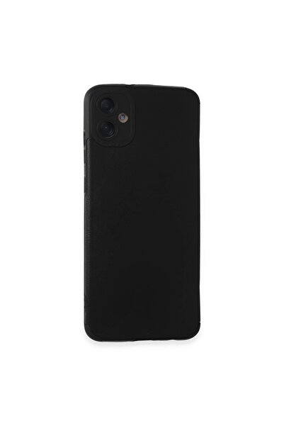 eco port حافظة سامسونج جالاكسي A05 من الجلد السيليكوني - اللون الأسود