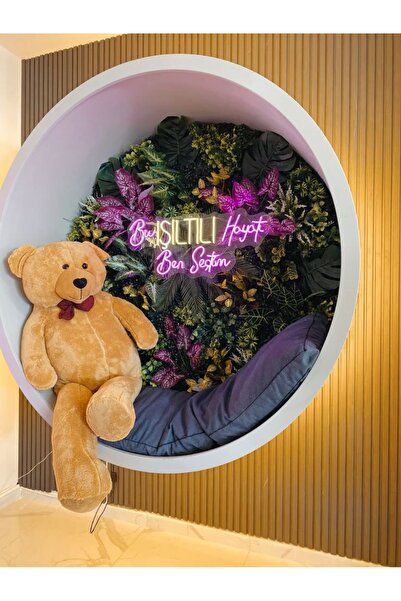 Magnetfoto “Bu Işıltılı Hayatı Ben Seçtim” Neon Tabela | 70 Cm LED Dekoratif ...