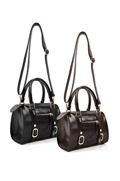 SHAKA Wrinkled Textured Black/Wrinkled Textured Brown Shk287 Set Faux Leather...