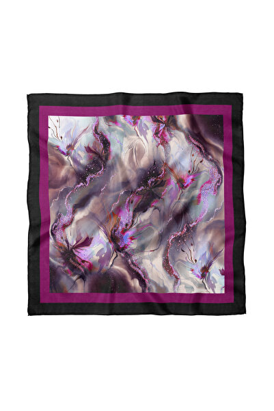 Sultan İpek وشاح / باندانا منقوشة بالزهور مقاس 50×50 سم