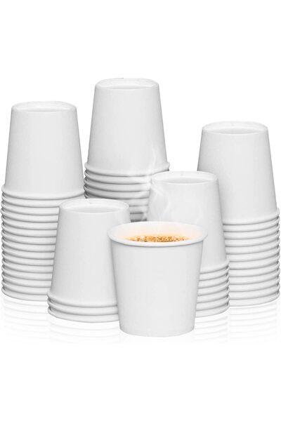 MARKQ [100 Cups] 4 oz. White Paper Cups