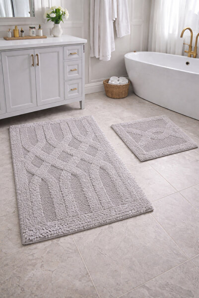 Bestekar Nora Mink Soft Textured Modern Cotton High Water Absorbent Bathroom ...