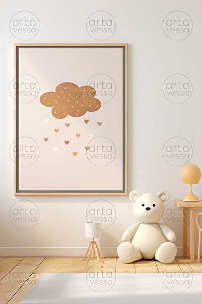 Artavessa One Piece Raw Color Real Wood Framed Painting - Teknrsymdf-42