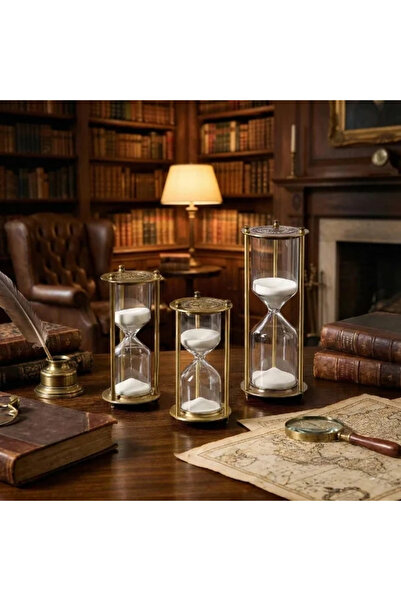 Epilons Декоративна стъклена пясъчна часовник 7x14 cm