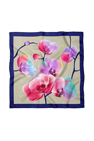 Sultan İpek Floral Patterned Scarf / Bandana 50X50Cm