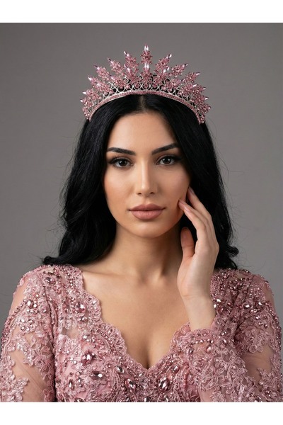 Magic Tiara Kraliyet Işıltılı Kristal Gelin Tacı