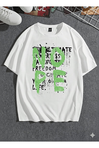 kahire تي شيرت مطبوع فاخر كبير الحجم من N O P