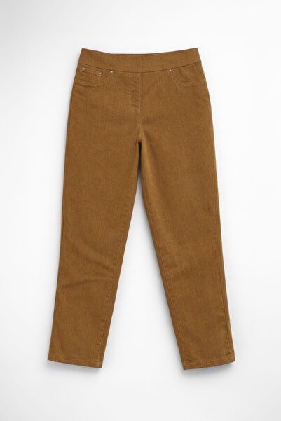 Bluewhite Women's Brown Lycra Stretchy Leggings Jean Pants