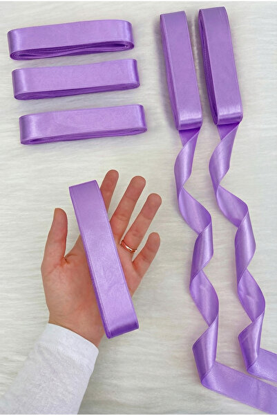 ZEYMERADE Lilac Satin Ribbon 3 cm 10 Mt, Bohça Dowry Wedding Henna Circumcisi...