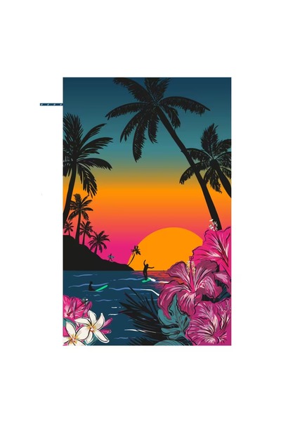 Decathlon Prosop din microfibră - Dimensiune XL - Cu model - 110 × 175 cm