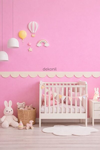 Dekonil Pera Çocuk Odası Mdf Oval Duvar Bordürü 10*80 cm - 2 adet
