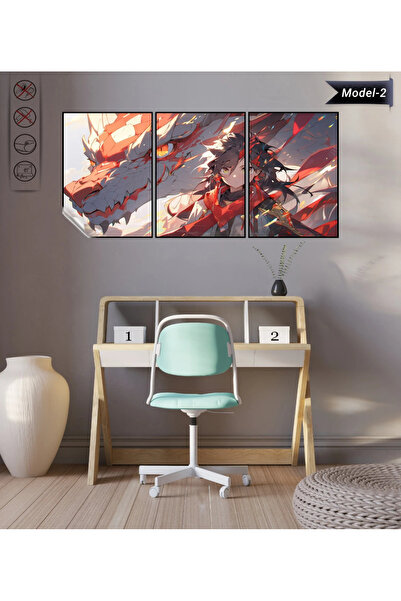 Akıllı Kağıt Statik Tutunma Özellikli Tablo - Poster Anime (Model- 2)