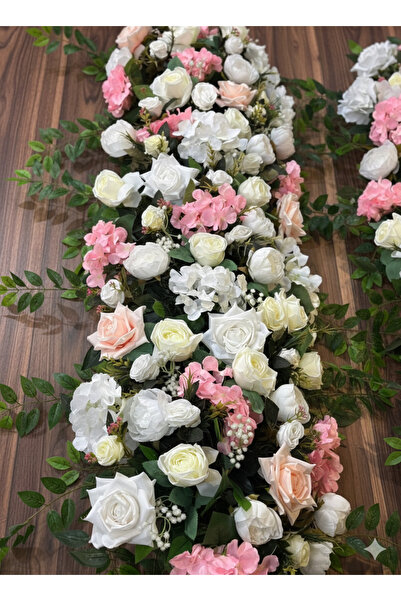 DİVA 1 Metre TAG ÇİÇEĞİ pembe TONLU Arka Fon Süslemesi – Nikah, Nişan ve Orga...