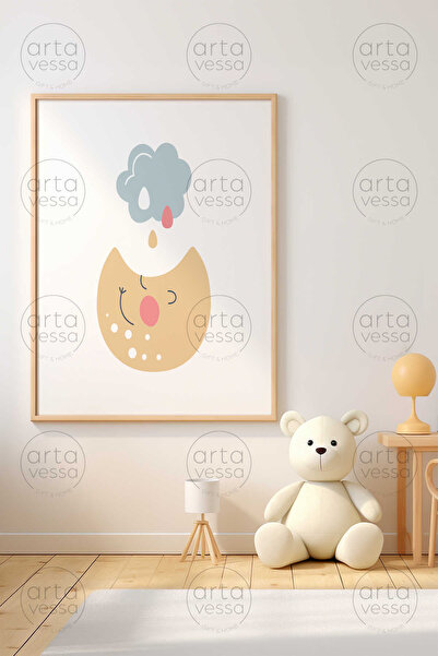 Artavessa One Piece Raw Color Real Wood Framed Painting - Teknrsymdf-26