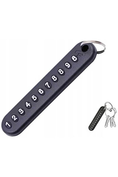 SOFT Numaratörlü Mini Anahtarlık, Çanta, Araba İçin Çok Amaçlı Numaratör Anah...
