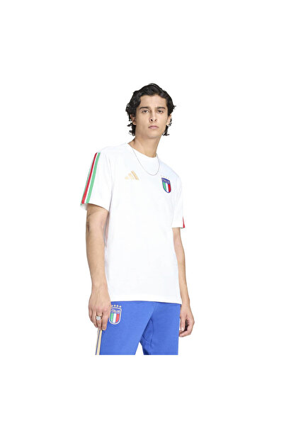 adidas Ανδρικό μπλουζάκι Italy DNA με λευκή στρογγυλή λαιμόκοψη