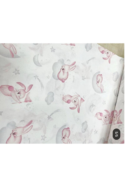 Nichiduta Children's bed sheet Pink bunny 120x60 cm made of cotton with elast...