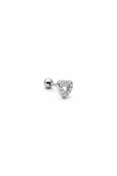 EleganTrend Zirkon Taşlı Deniz Yıldızı Helix & Tragus Piercing Küpe – Gümüş Renk