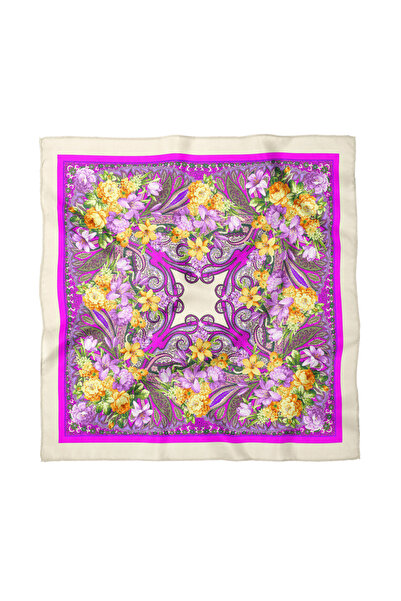 Sultan İpek Floral Patterned Scarf / Bandana 50X50Cm
