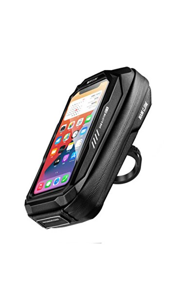 Wildman X3 Waterproof Bicycle Handlebar Bag, 0.5L, Black, Touch Window