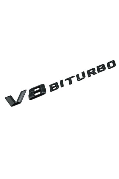 MERCEDES V8 Biturbo Emblem for Wing, Black