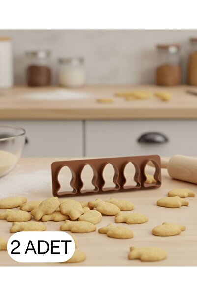 CT STONES قالب بسكويت على شكل سمكة من 2 قطعة، قالب بسكويت وحلويات من قطعة واح...