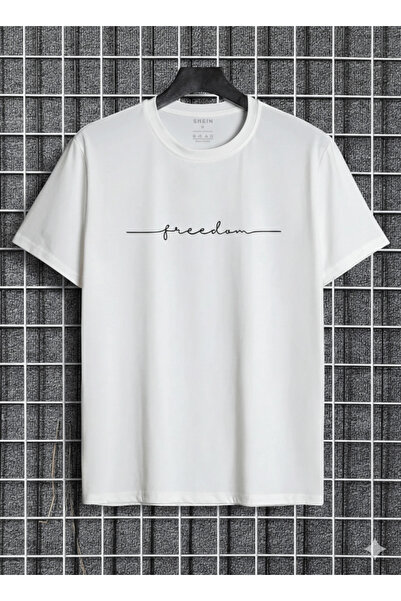 kahire تي شيرت فريدوم مطبوع بمقاس كبير فاخر