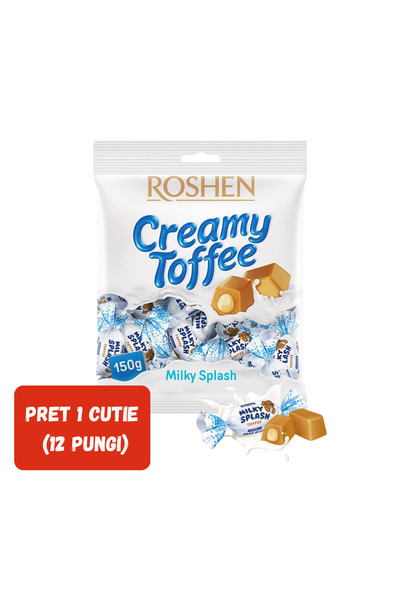 Roshen SET 12 PIECES - Creamy Delight Toffees - 150g Pack (12 Pieces)