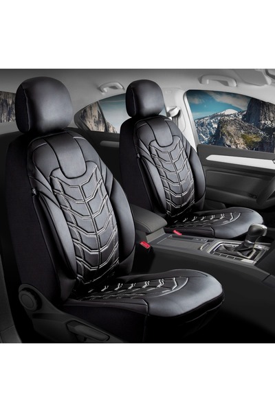 ACKSTORE غطاء مقعد سيارة من الجلد متوافق مع أوبل كورسا بي، طقم أمامي/خلفي، سل...