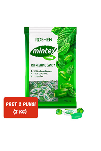 Roshen SET 2 BUCĂȚI - Bomboane tari cu aromă de mentă Mintex Classic - 1kg