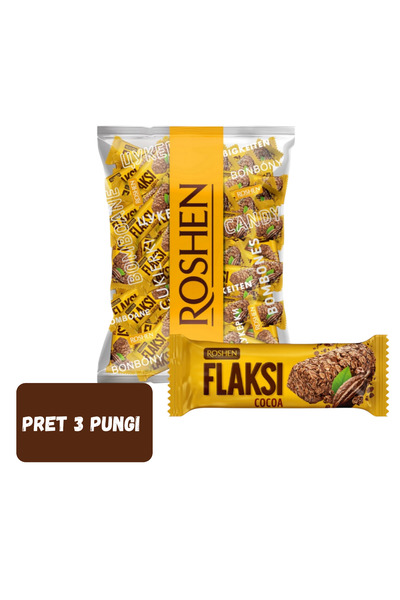 Roshen SET 3 PIECES - FLAKSI Premium Cocoa Wafer Flake Sweets, 0.5kg Pack