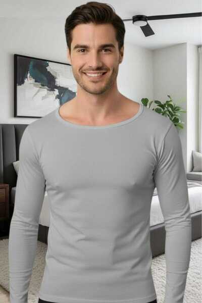 Tezzgelsin Tricou cu mânecă lungă din Lycra pieptănată pentru bărbați