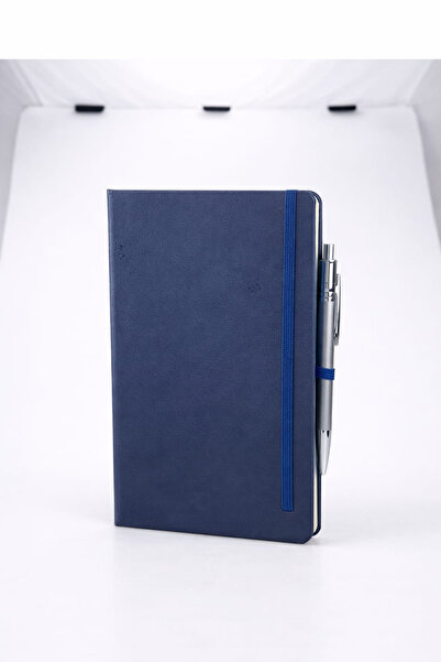 zubi 13X21 Thermo Leather 96 Sheets Lined Notebook with Elastic Band and Meta...