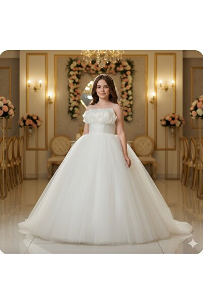 BEGONYA BEBECE KIDS ABIYE GELINLIK DUGUN DAVET BALO OZEL GUN ELBISESI