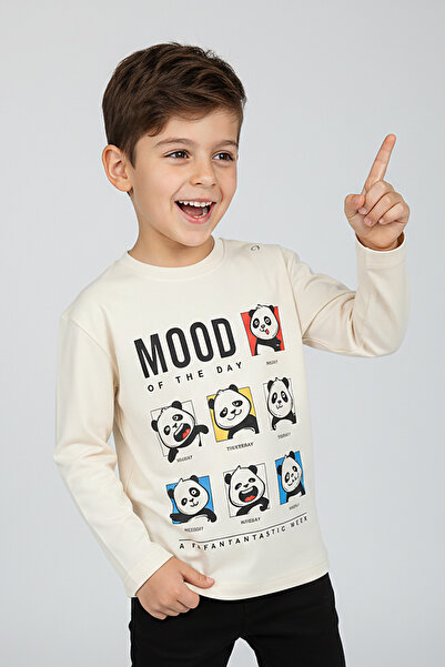 Dmb Bebeluș băiețel - Hanorac subțire cu mânecă lungă Panda Mood pentru copii