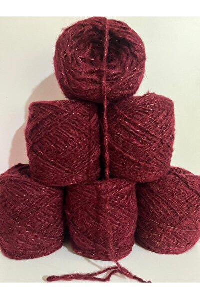 İPEK YÜN İPLİK DÜNYASI Moher Knitting Yarn Twisted (Burgundy) Sim (Burgundy) ...