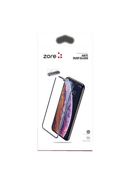 zore iPhone 15 Pro Anti-Dust Tempered Screen Protector - Black